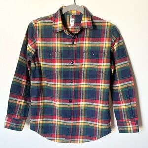 NWT Gap Kids Boy’s Plaid Long Sleeve Button Down Oxford Shirt